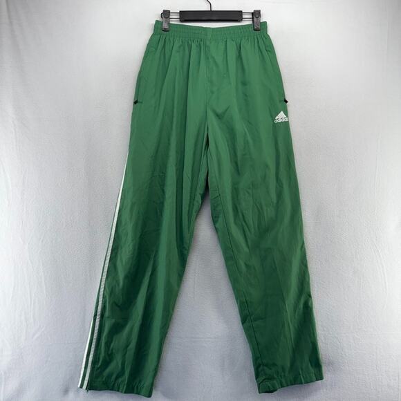 Vintage Adidas Track Pants Men's 2XL Green Embroidered Logo Baggy Soccer Gym y2k - Picture 1 of 8